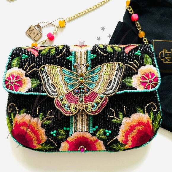 MARY FRANCES Dream Chaser Beaded Crossbody / Clutch Bag NWT - Picture 4 of 10